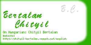 bertalan chityil business card